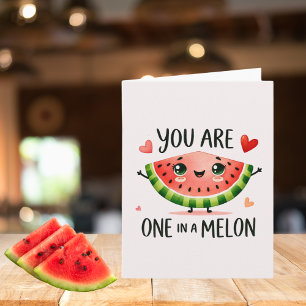 Du bist eine unter vielen Melonen - Süße Wassermel Karte