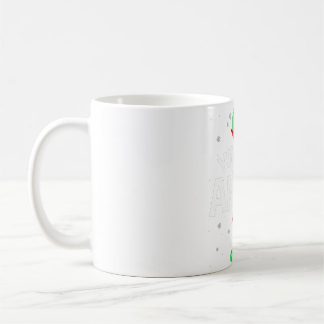 Du bist eine wütende Weihnachtself Lover Matching  Kaffeetasse (Links)