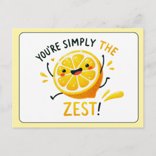 Du bist einfach der Zest - Fun Lemon Pun Postkarte