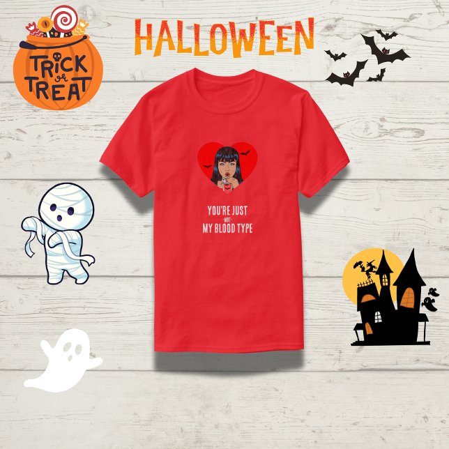 "Du bist einfach nicht mein Bluttyp" Funny Vampire T-Shirt (Von Creator hochgeladen)