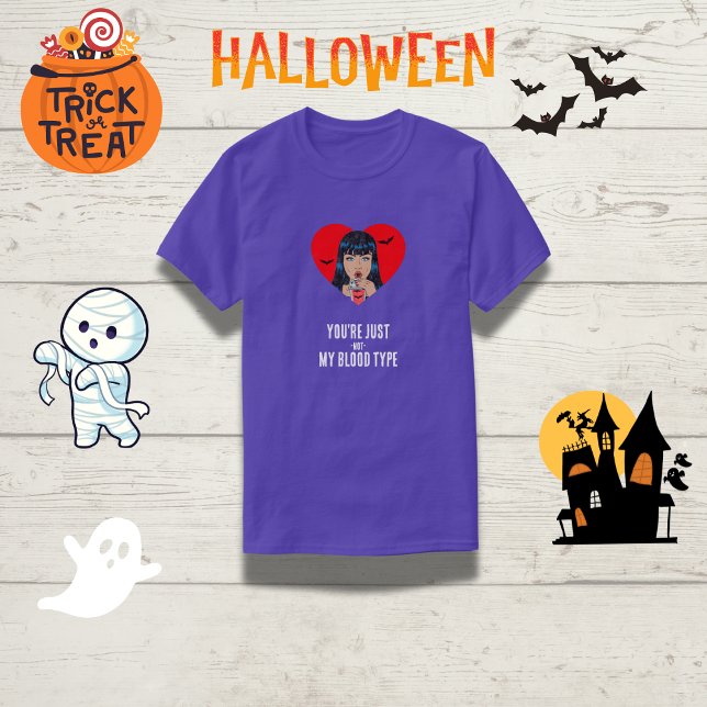 "Du bist einfach nicht mein Bluttyp" Funny Vampire T-Shirt (Von Creator hochgeladen)