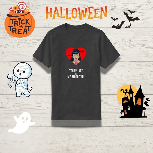 "Du bist einfach nicht mein Bluttyp" Funny Vampire T-Shirt (Von Creator hochgeladen)
