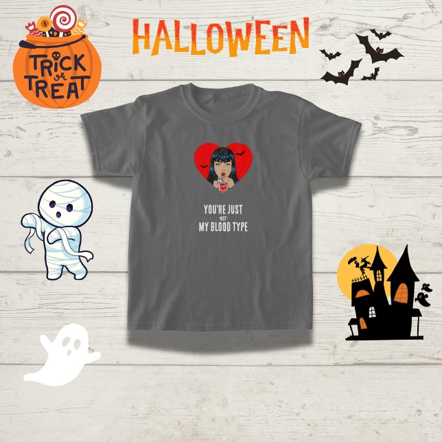 "Du bist einfach nicht mein Bluttyp" Funny Vampire T-Shirt (Von Creator hochgeladen)