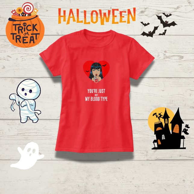 "Du bist einfach nicht mein Bluttyp" Funny Vampire T-Shirt (Von Creator hochgeladen)