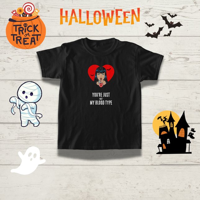 "Du bist einfach nicht mein Bluttyp" Funny Vampire T-Shirt (Von Creator hochgeladen)
