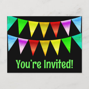 du bist eingeladen Happy Birthday Postkarten