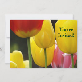Du bist eingeladen! Helle Tulips Einladungskarten