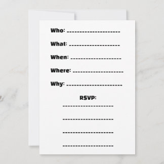 "Du bist eingeladen. Kommst du mit oder nicht?" Einladung