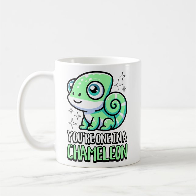 Du bist eins in einem Chamäleon! Niedlich Chameleo Kaffeetasse (Links)