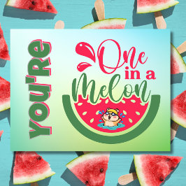 Du bist eins in einem Melon Hamster und denkst an  Postkarte