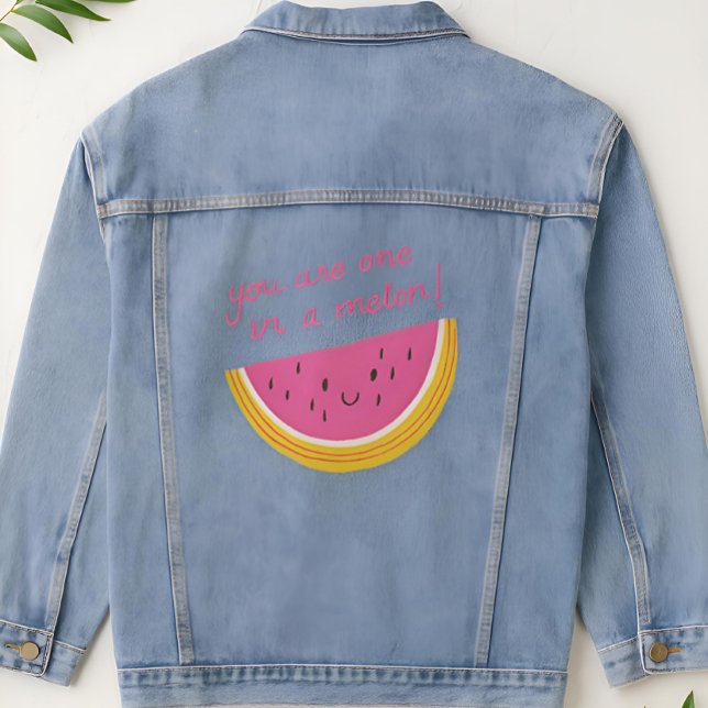 Du bist eins in einer Melon Denim Jacket Jeansjacke (Von Creator hochgeladen)