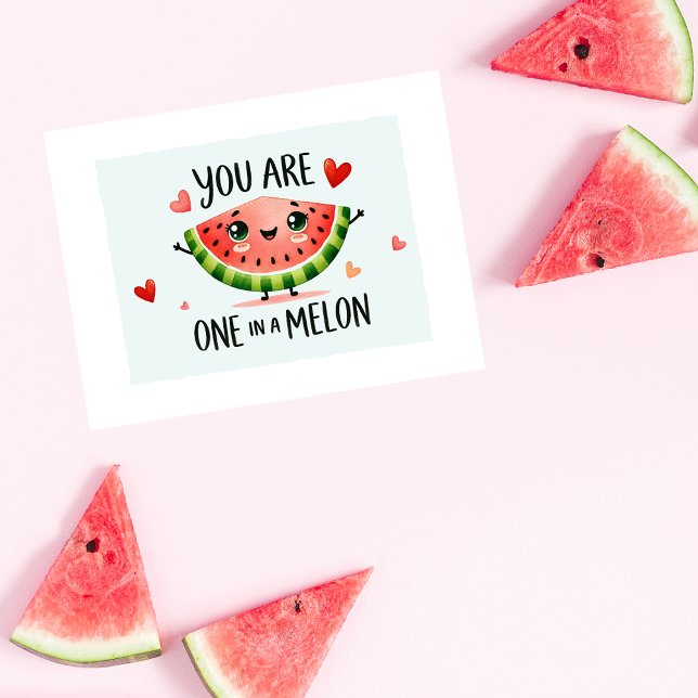 Du bist eins in einer Melon-Karte Postkarte (Von Creator hochgeladen)