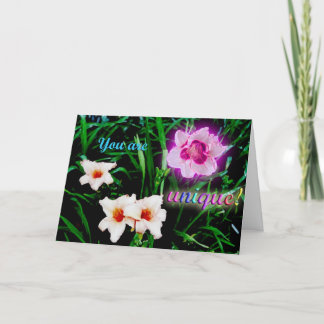 "Du bist einzigartig!" Geburtstagskarte Karte