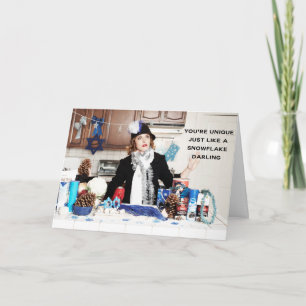 "Du bist einzigartig, genau wie eine Schneeflocke Feiertagskarte