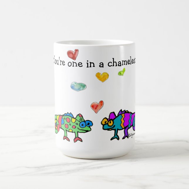 Du bist einzigartig unter Chamäleons Kaffeetasse (Mittel)