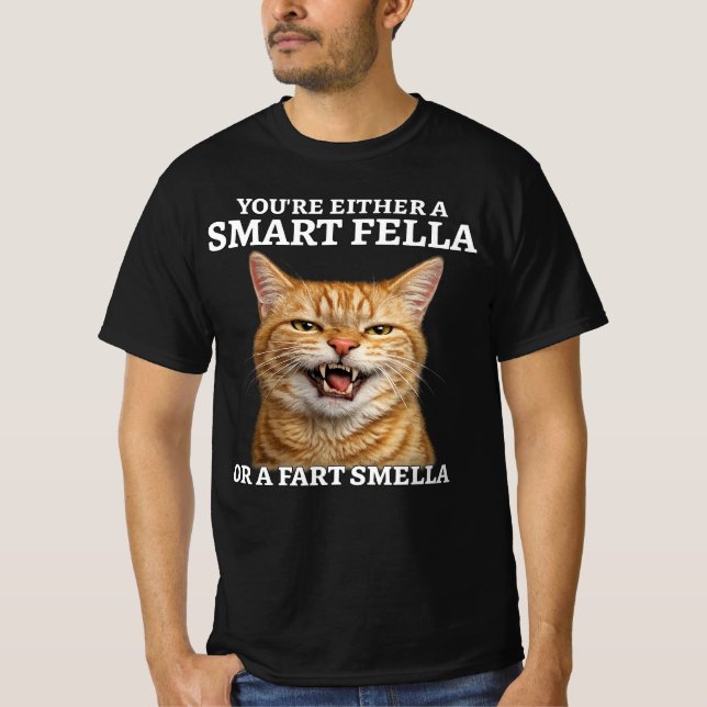 Du bist entweder ein schlauer Kerl oder ein Furzri T-Shirt (Vorderseite)