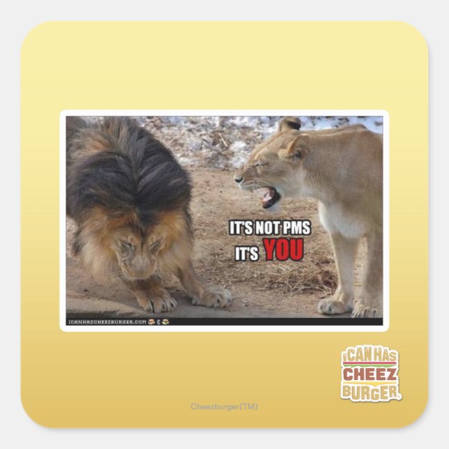 Du bist es! quadratischer aufkleber (Vorderseite)