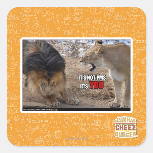 Du bist es! quadratischer aufkleber (Vorderseite)