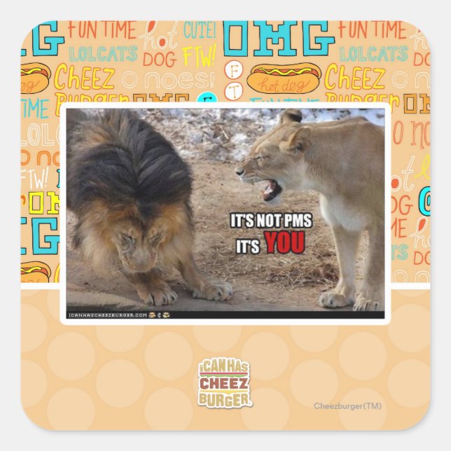 Du bist es! quadratischer aufkleber (Vorderseite)