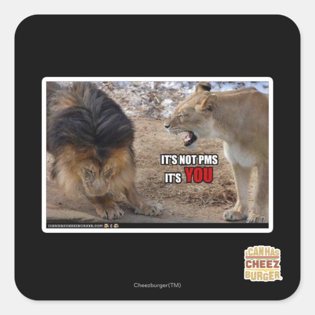 Du bist es! quadratischer aufkleber (Vorderseite)