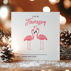 Du bist Flamazing Flamingo Valentinstag-Klasse Feiertagskarte