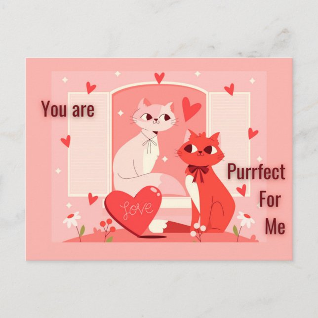 Du bist für mich Purfekt Postkarte (Vorderseite)