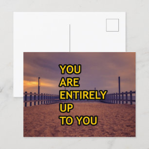 Du bist ganz allein in deiner Hand Postkarte