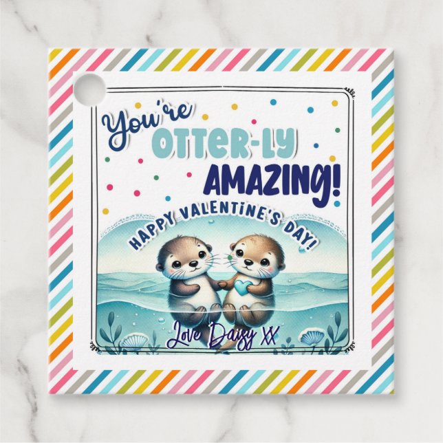 "Du bist ganz Phantastisch" Valentine-Geschenkmark Geschenkanhänger (Vorderseite)