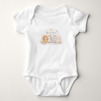 Du bist geliebt Kinderzimmer-Tiere – Geschlechtsne Baby Strampler