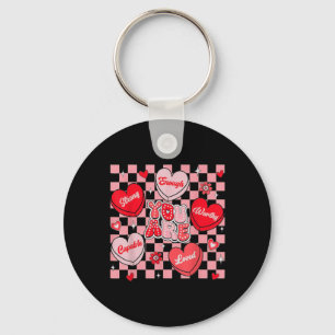 Du bist geliebt, würdig genug Candy Heart Lehrer V Schlüsselanhänger