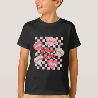 Du bist geliebt, würdig genug Candy Heart Lehrer V T-Shirt