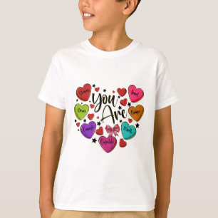 Du bist geliebt, würdig genug Candy Heart Lehrer V T-Shirt