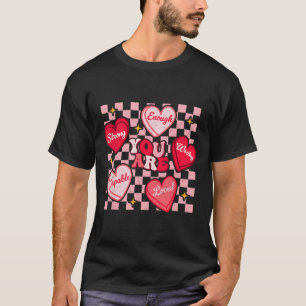 Du bist geliebt, würdig genug Candy Heart Lehrer V T-Shirt