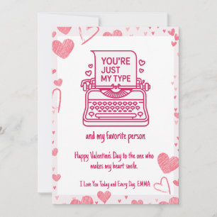 Du bist genau mein Typ Lustige Valentinstag Whimsi Feiertagskarte