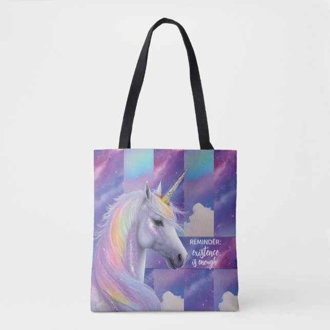 Du bist genug Erinnerung Regenbogen Einhorn (Vorderseite)
