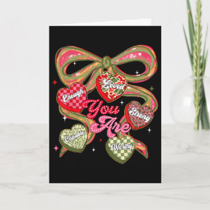 Du bist genug geliebt Valentinstag Camo Coquette S Karte