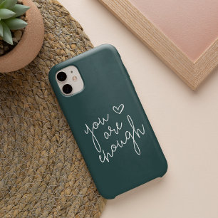 Du bist genug handgeschriebene Inspirationszitat iPhone 16 Hülle