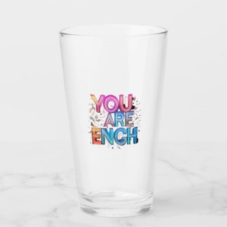 „Du bist genug“ Inspirations-Trinkglas Glas