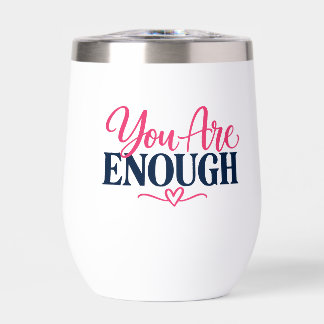 Du bist genug Pink Design Tumbler