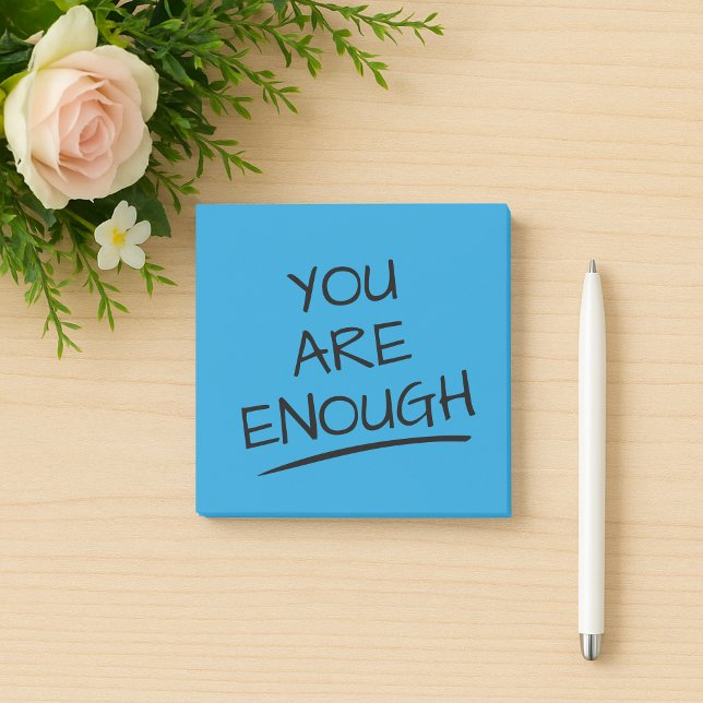 Du bist genug positiv post-it klebezettel (Blue you are enough sticky notes! Positivity for you and others!)
