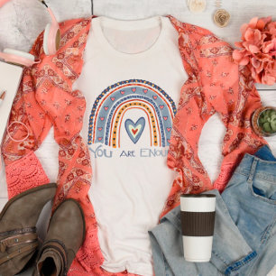 Du bist genug Rainbow Niedlich Inspirivity T - Shi T-Shirt