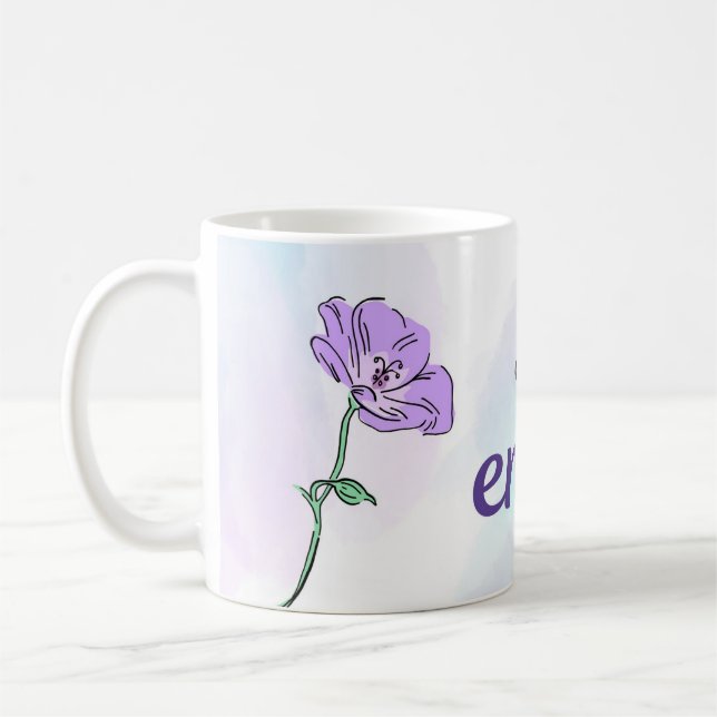 Du bist genug Tasse | Minimalistisches lila Design (Links)