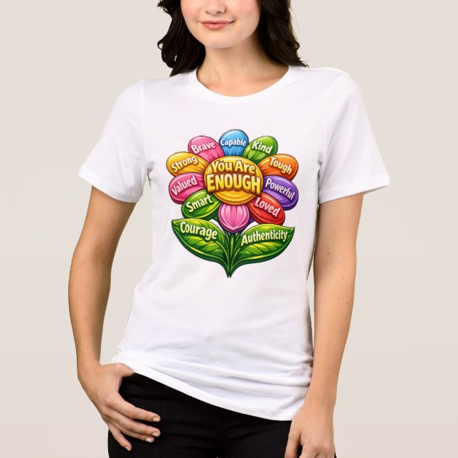 Du bist genug Tri-Blend shirt (Vorderseite)