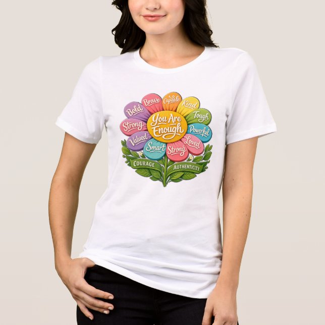 Du bist genug Tri-Blend shirt (Vorderseite)