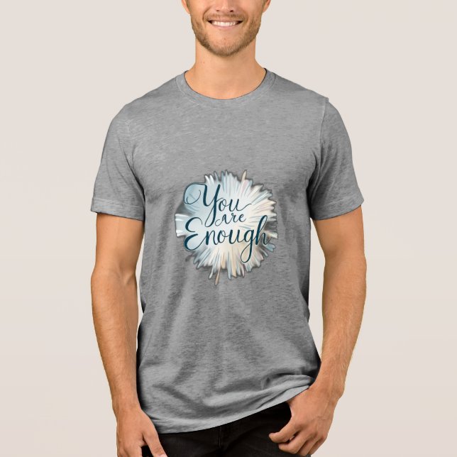 Du bist genug" Tri-Blend shirt (Vorderseite)