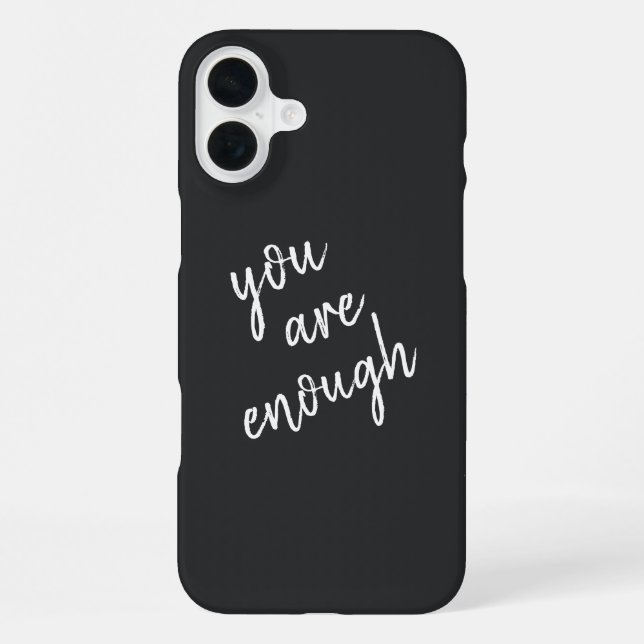 Du bist genug Zitat iPhone Hülle (Rückseite)