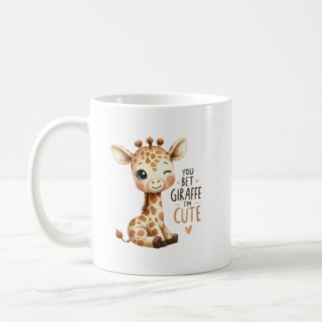 Du bist Giraffe Niedlich Süße Kunst Kaffeetasse (Links)