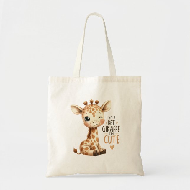 Du bist Giraffe Niedlich Süße Kunst Tragetasche (Vorne)
