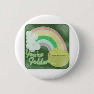 Du bist golden! Vintage-Stil Button