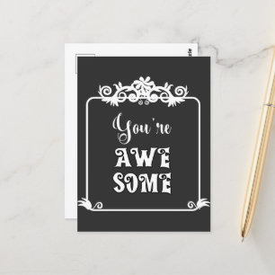 Du bist großartig Schild Postkarte